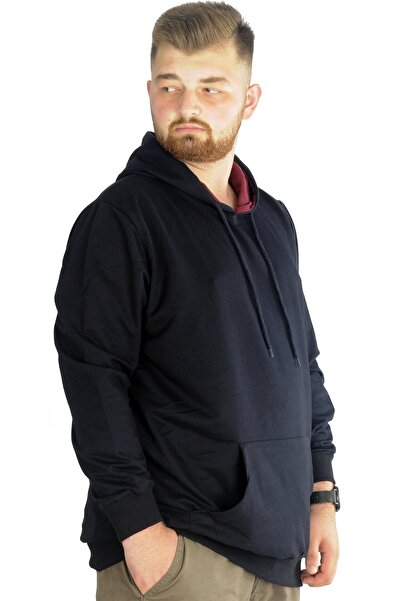 ModeXL Mode Xl Large Size Tracksuit Top 2ip Basic 20569 Navy Blue