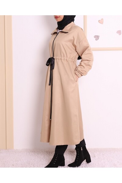 Modamorfo High Collar Tunnel Lace-Up Trench