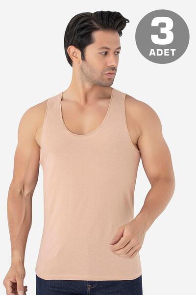 Arma Yıldız Αόρατο Αθλητής Ανδρικό Χρώμα Δέρματος Ghost Μονό 3 Πακέτο 100% Βαμβάκι Χτενισμένο Βαμβάκι