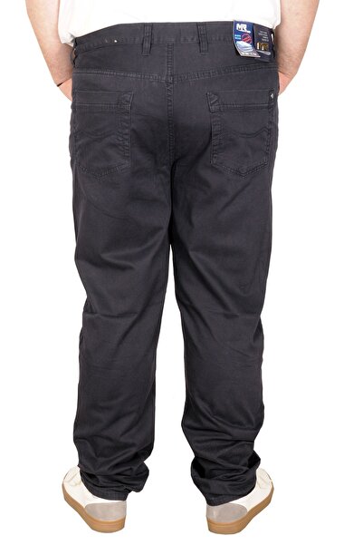 ModeXL Mode Xl Plus Size Men's Gabardine Trousers 21001 Navy Blue