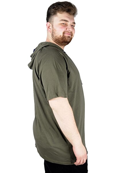 ModeXL Mode Xl Large Size T-shirt Reglan Hooded 22117 Khaki