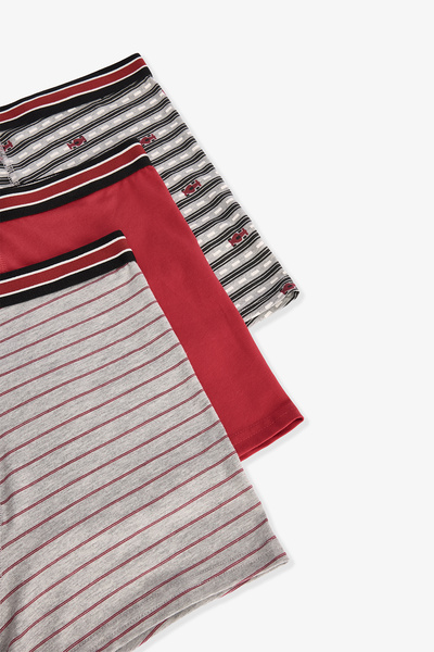 Penti Ανδρικά μποξεράκια με μοτίβο πουά με κόκκινες κουκκίδες, βιολογικά, 3 τεμαχίων