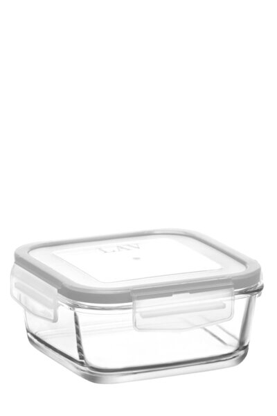 LAV Fresco Tek Parça Saklama Kabı 375CC KARE BEYAZ KAPAK