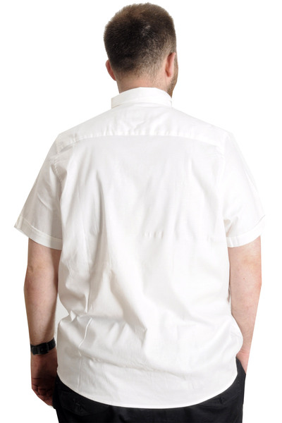 ModeXL Mode XL Men's Shirt Gabardine Single Pocket 22363 White