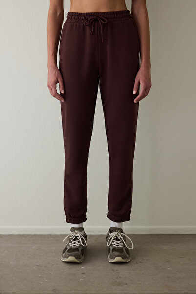 Penti Brown Regular Waist Tie Detail Jogger Sweatpants