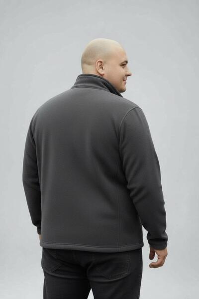 Lukitus Non-Pilling Anti Pilling Men's Plus Size Fleece Coat