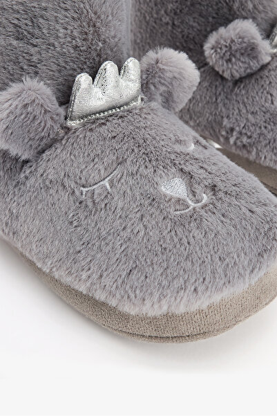 Penti Γκρι μπότες Softy Home με κέντημα ζώων