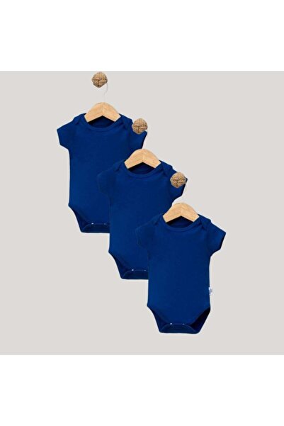 jijek baby kids بدلة أطفال من القطن مكونة من أزرق بلون الكوبالت قطع بأكمام قص...