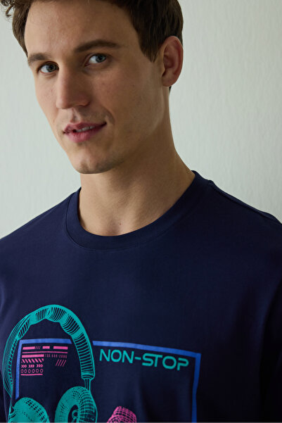 Penti Σετ ανδρικών βαμβακερών πιτζάμες με στάμπα Nons Slogan