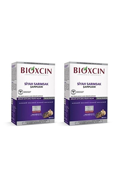 Bioxcin Siyah Sarımsaklı Şampuan 2x300 ml