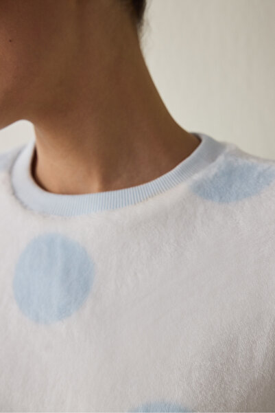 Penti Gardenya Magic Polka Dot Crew Neck Pajama Top