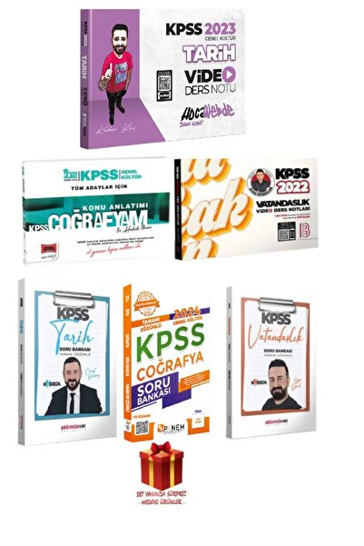 Hoca Webde KPSS Hoca Webde Tarih+Coğrafya+Vatandaşlık Video Ders Notları+Aklımdavar Soru Bankası Seti