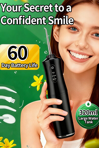 OEM Water Flosser: Compatible with Mouthwash, 5 Pressure Modes, 320ML Tank, 4 Jet Tips