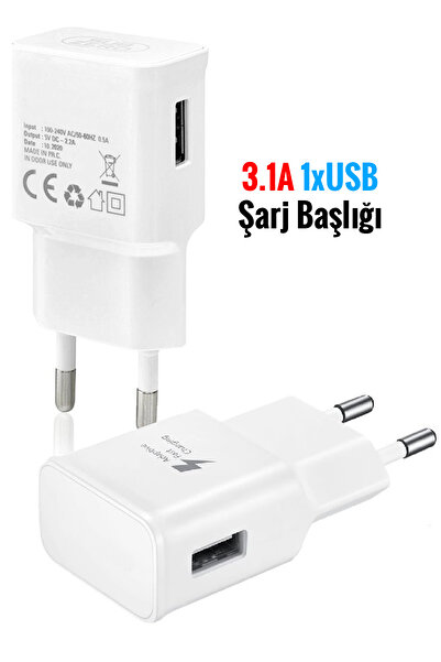 The Wlue USB Girişli Şarj Başlığı 3.1A Şarj Adaptörü ve Şarj Cihazı