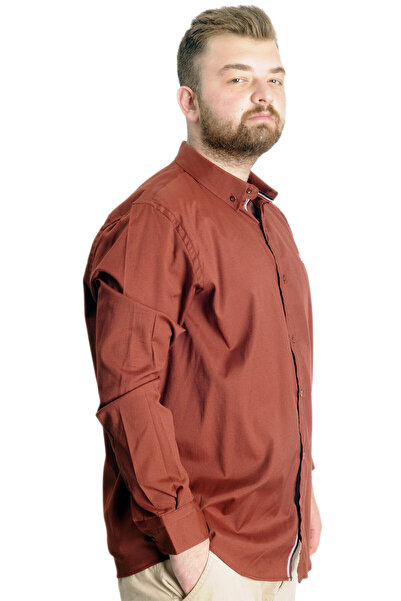 ModeXL Mode Xl Large Size Men's Shirt U.sleeve Tom Oxford 23303 Plum