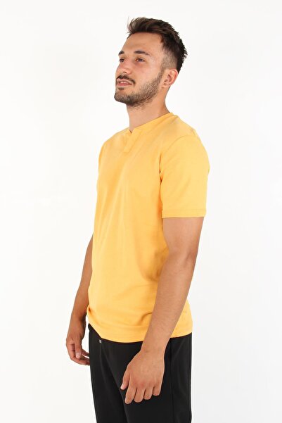 Mckanzie 2122 Μπλουζάκι με τρία κουμπιά Judge Collar Ribbed Modern Fit