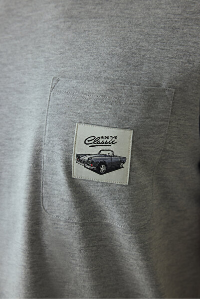 Penti Gray Melange Men's Short Sleeve Pajama Set