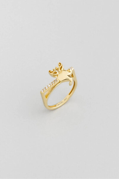 So CHIC... Gizemli Göz 18 Ayar Sarı Altın Kaplama Gümüş Uğurlu So CHIC... Baykuş Yüzük