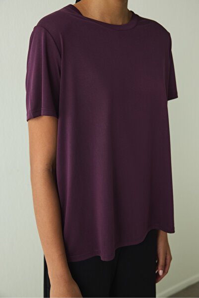 Penti Purple Crew Neck Short Sleeve Modal T-Shirt