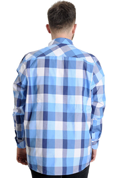 ModeXL Великий розмір Мода XL Чоловіча сорочка - картата, з довгими рукавами 23300 Антрамеланж