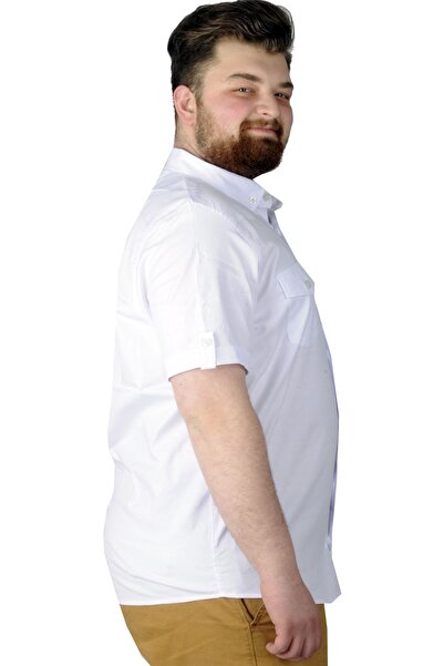 ModeXL Mode Xl Large Size Shirt Kkol Double Pocket Cover 20361 White