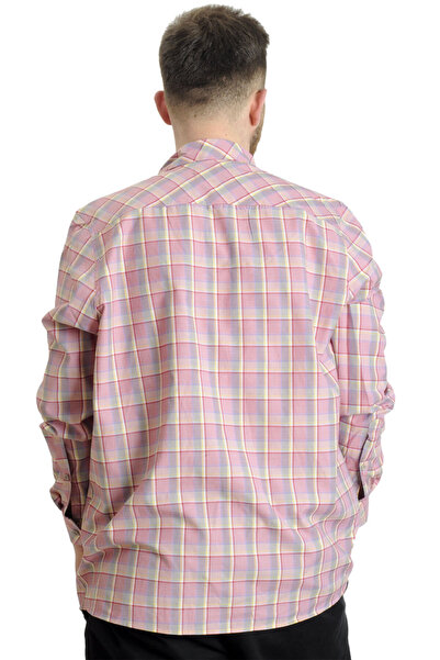 ModeXL Men's Plus Size Mode XL Shirt - Plaid, Long Sleeve, Dark Burgundy 23300