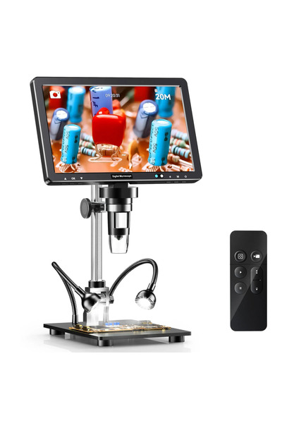 Choice مجهر رقمي 2000X DM12 RIEVBCAU مقاس 10.1 بوصة بمنفذ HDMI، مجهر عملة 200...