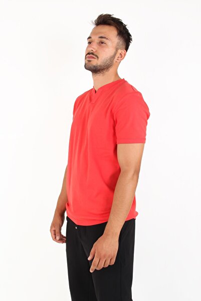 Mckanzie 2122 Μπλουζάκι με τρία κουμπιά Judge Collar Ribbed Modern Fit