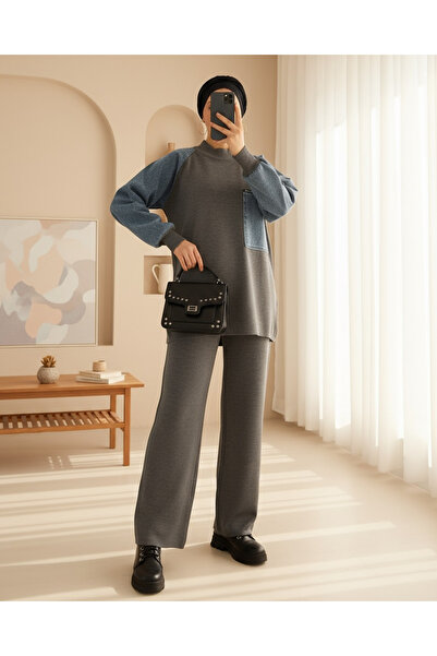 Modamorfo Трикотажний комплект із кишенями на блискавці - Фума