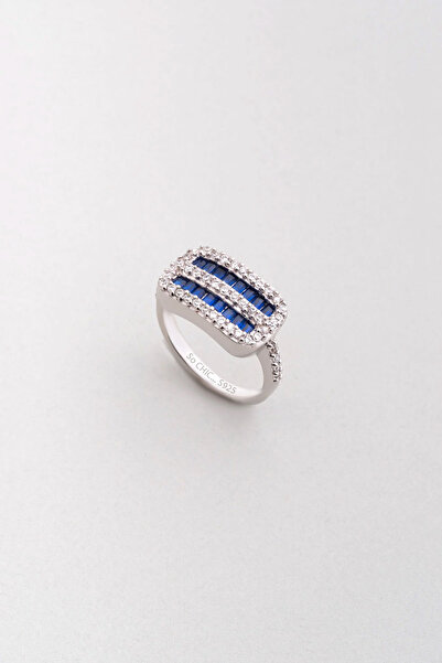 So CHIC... Yakamoz Işıltısı 18 Ayar Beyaz Altın Kaplama Gümüş Yüzük