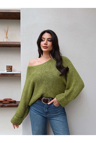 ESRAHELVACI Cuffed Sleeves Crew Neck Knit Sweater