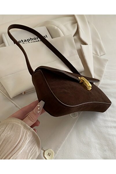 Rivina Liva Women's Vintage Gold Buckle Retro Model Hand and Shoulder Bag