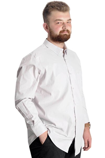 ModeXL Mode Xl Plus Size Shirt Ukol Pocket Lycra Poplin 20350 Gray