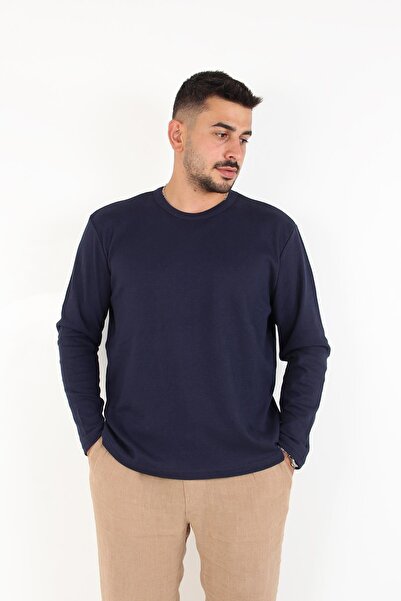 Mckanzie 5503 (5775) Φούτερ με λαιμόκοψη σε σχήμα O με έκπλυση με βελόνα