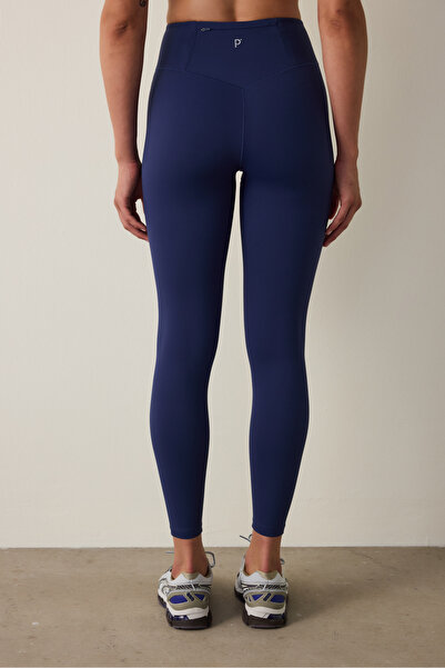 Penti Indigo Merrow Stitched High Waist Ankle Length Sports Leggings