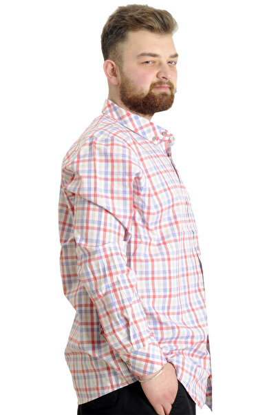 ModeXL Mode Xl Large Size Men's Shirt Plaid Long Sleeve 23300 Water Green