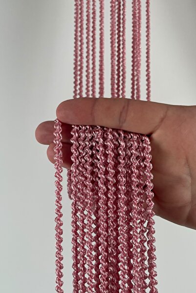 ARIKAN HOME Pembe-gümüş Renk Simli Bukle Ip Serisi Yüksek Kalite Dokuma Özel ...