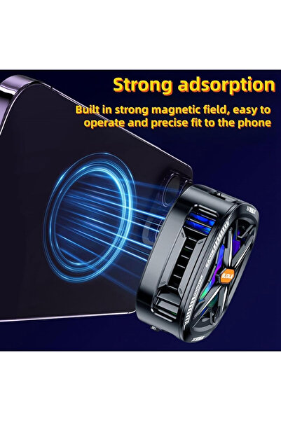 Generic Leon Home Mobile Radiator, Semiconductor Cooler with Digital Display & RGB, Fits Most Smartphones, B