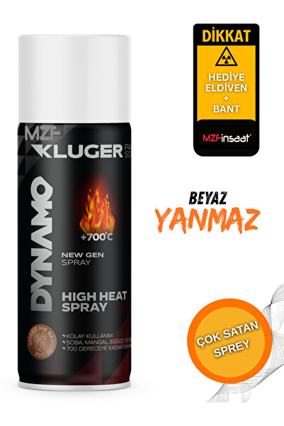 MZF 700°C Isıya Dayanıklı Sprey Boya 400 Ml Beyaz