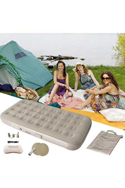 Generic Single Height Inflatable Mattress with Built-In Pump, One-Touch Auto Inflate/Deflate