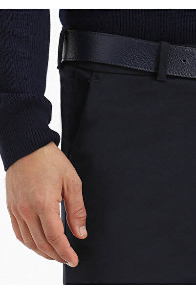 Ramsey ίσιο παντελόνι Navy Blue Slim Fit Casual Cotton Blend