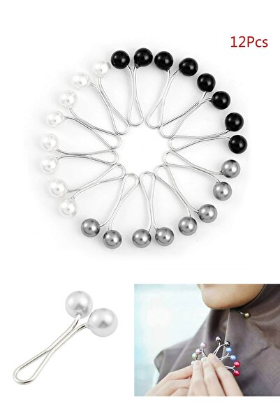 Atika Moda 12’li Set Şal ve Eşarp İğnesi – Klipsli Broş Modelleri