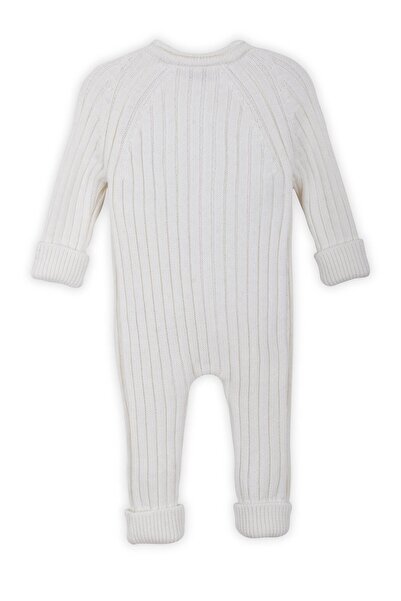 Minora Knitwear Unisex Ribbed Overalls Bone