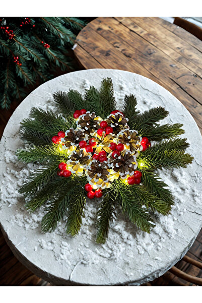 Beykan handmade زينة طاولة على شكل مخروط مضيء بتقنية LED لعيد الميلاد/رأس الس...