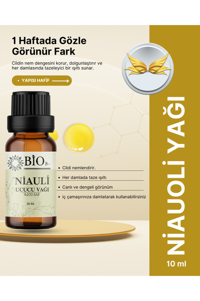 BioB+ %100 Saf Niaouli Uçucu Yağı VEGAN – 10 ml Hassas Bölge Koku Giderici | ...