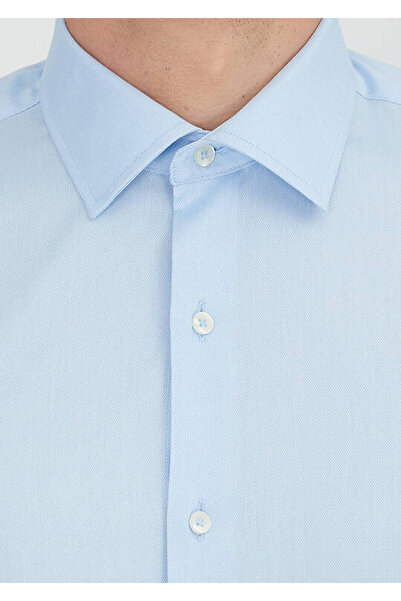 Ramsey Blue Regular Fit Woven Classic 100% Cotton Shirt