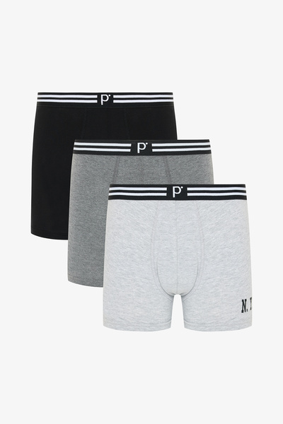 Penti Men's Cotton City 3-Piece Multicolored Boxer Briefs