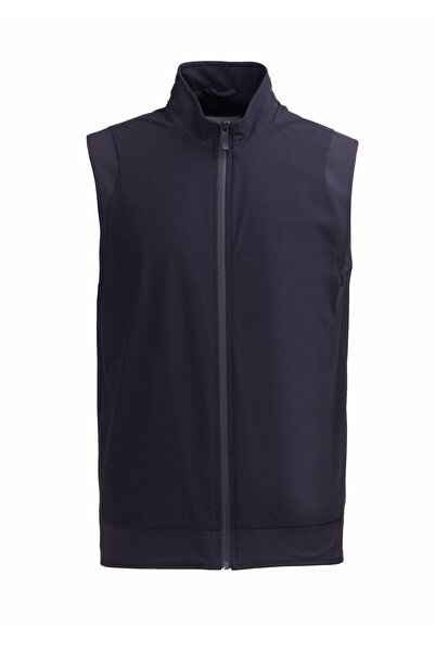 Ramsey Αθλητικό γιλέκο με κανονική εφαρμογή Navy Blue με γιακά