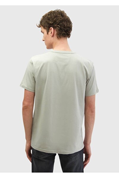 Ramsey Light Gray Printed Crew Neck 100% Cotton T-Shirt