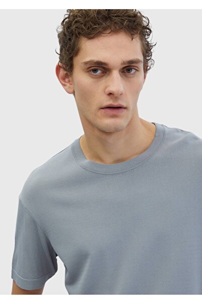 Ramsey Πλεκτό πλεκτό με λαιμόκοψη σε ανοιχτό γκρι